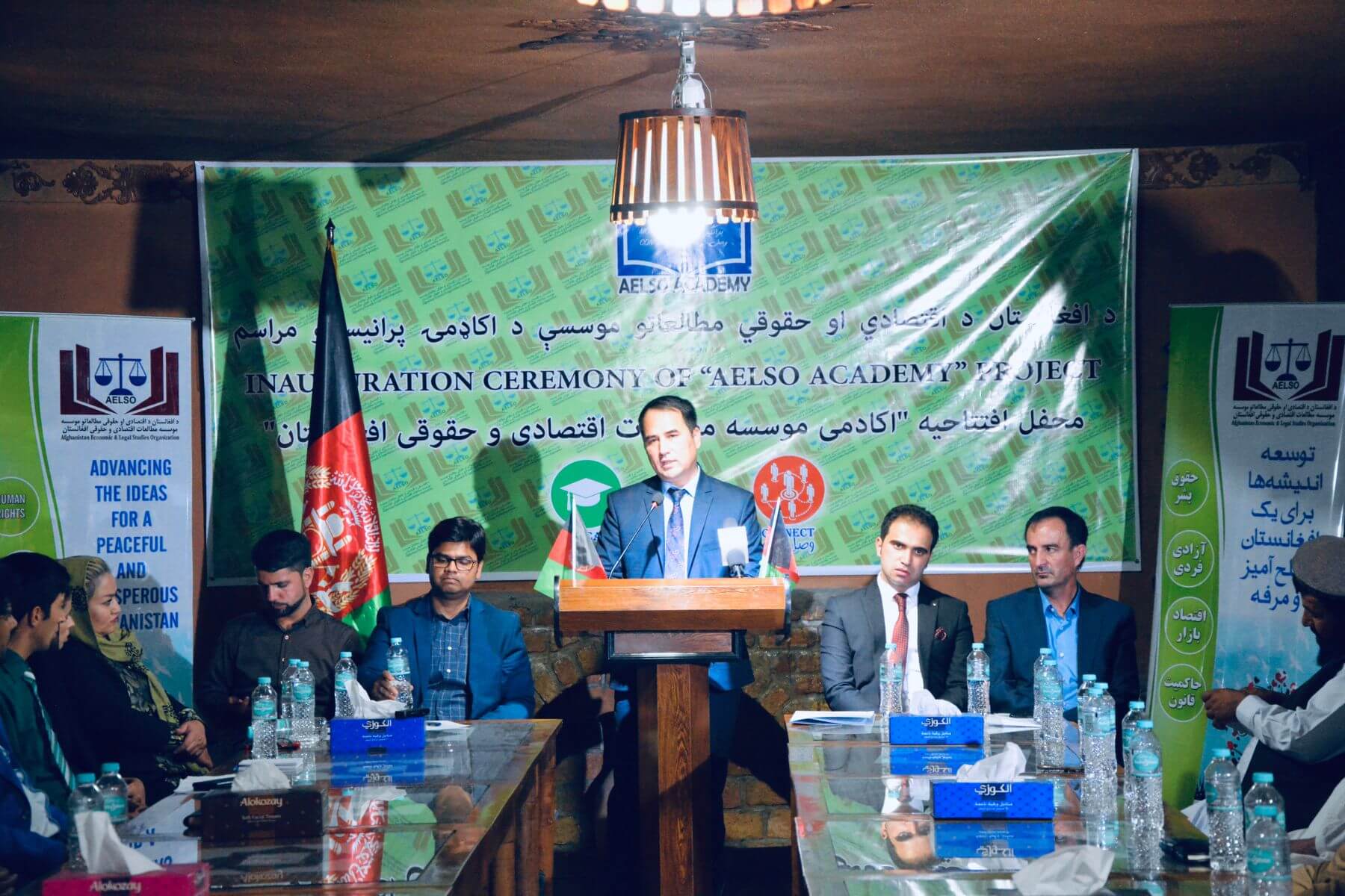 Hafizullah Fayaz, Director of Civill Society Affairs of Afghan President Administrative Office during his speech.