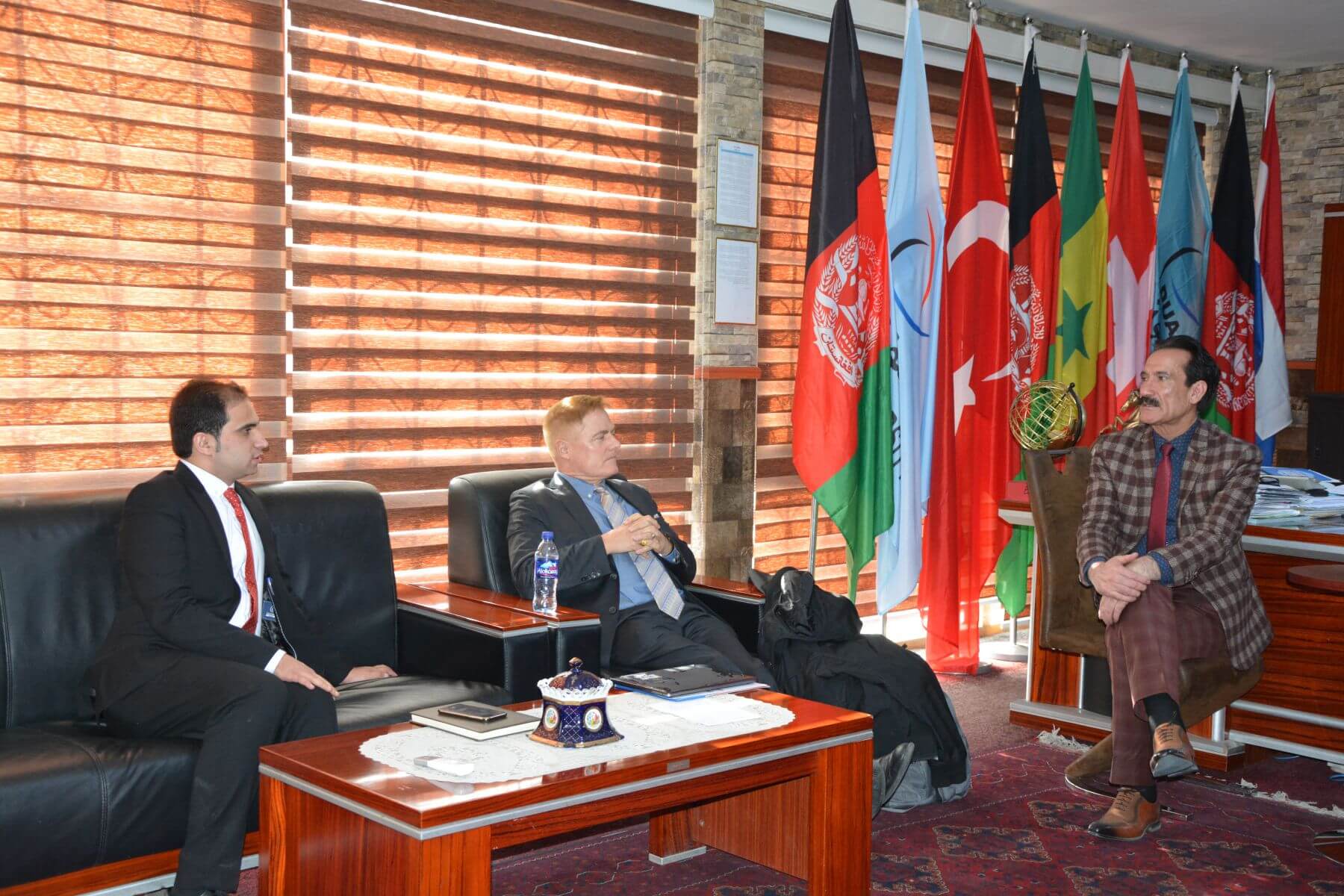 Dr. Tom G. Palmer & Khalid Ramizy with Mr. Ahmad Sha Sankdel during the meeting
