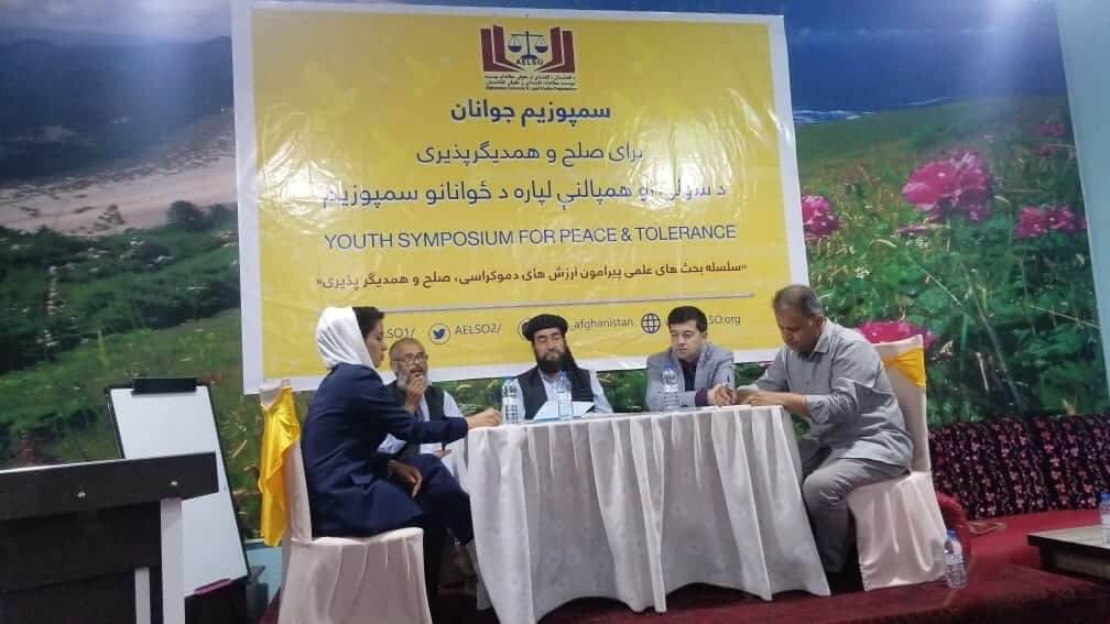 Picture showing the symposium expert guests and Key speaker in Balkh Province