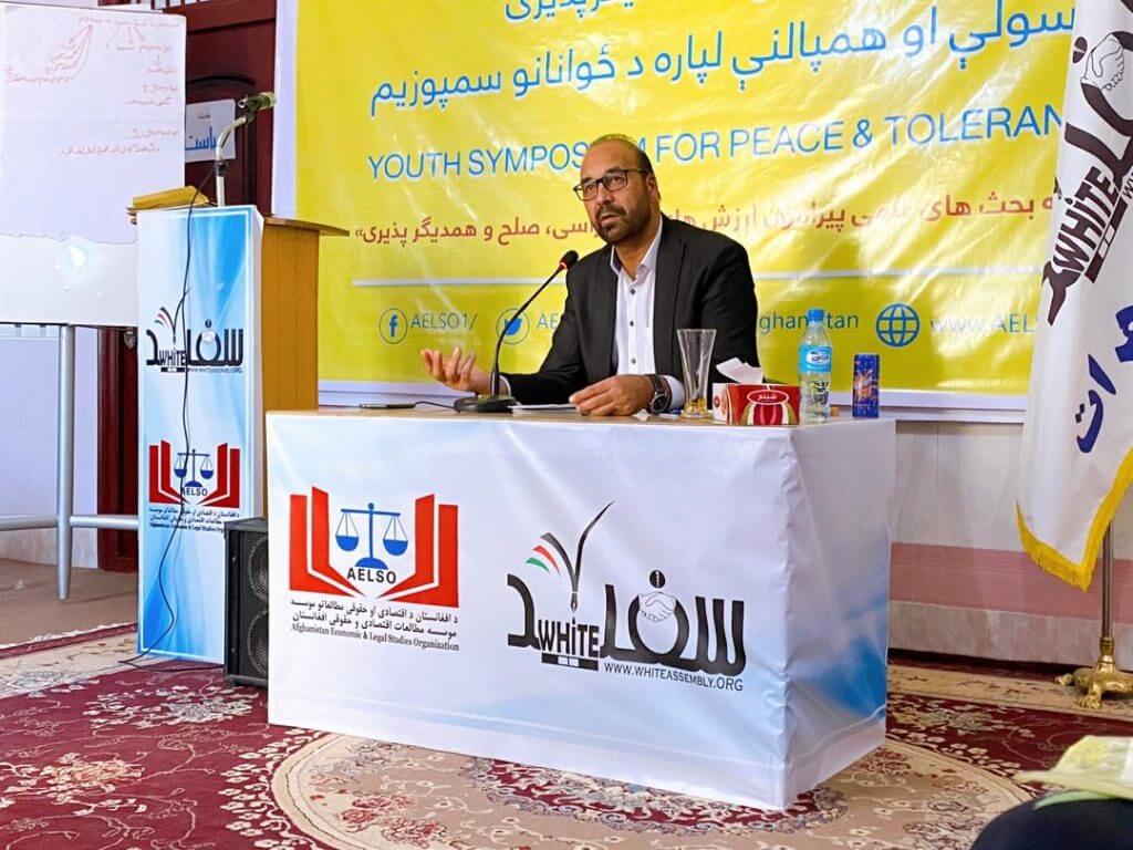 Sayed Gholam Mohammad Rahmani, key speaker of the symposium in Herat province