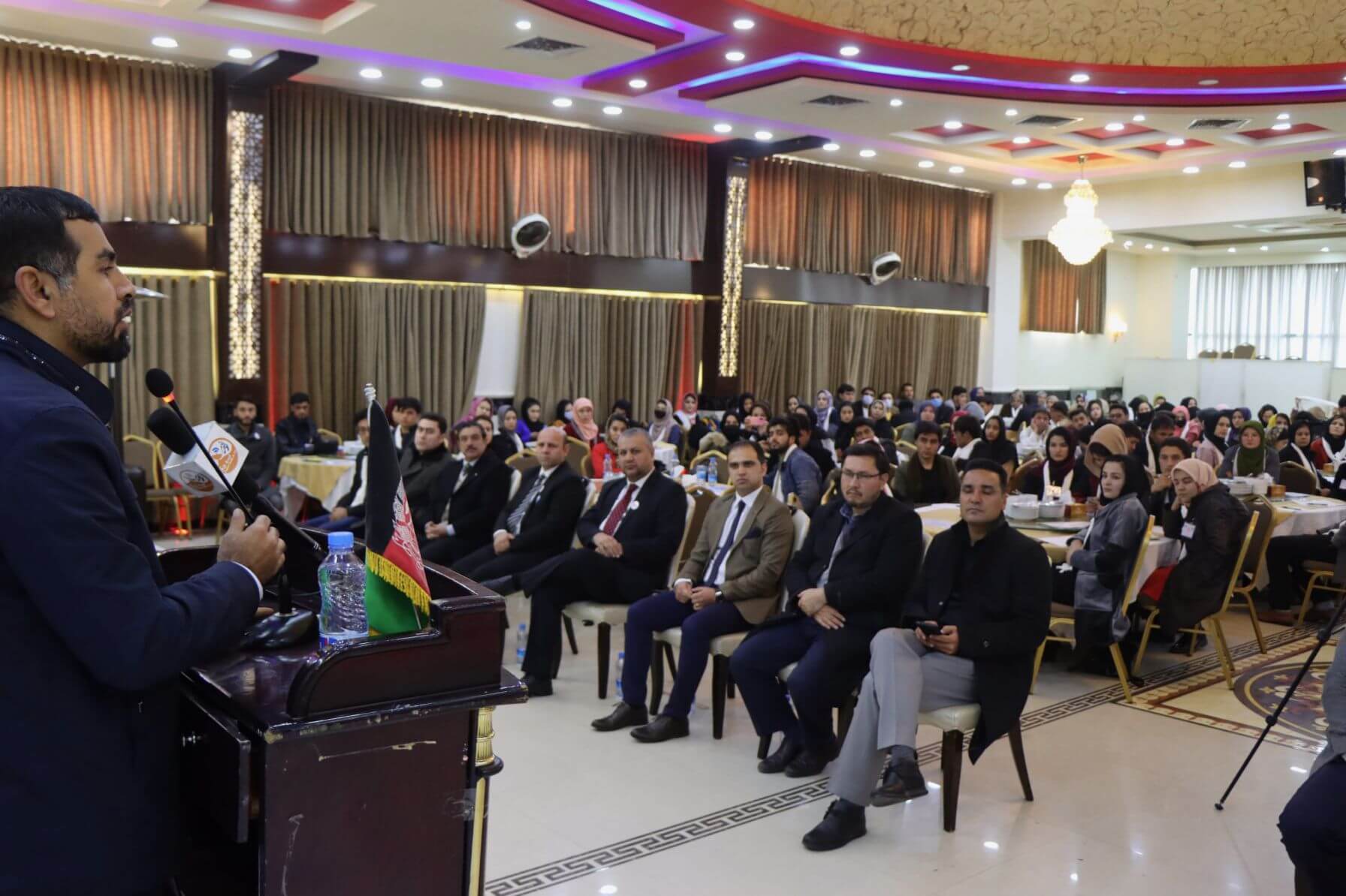Herat Province Governor Sayed Wahid Zahid Qatali while addressing the participants...