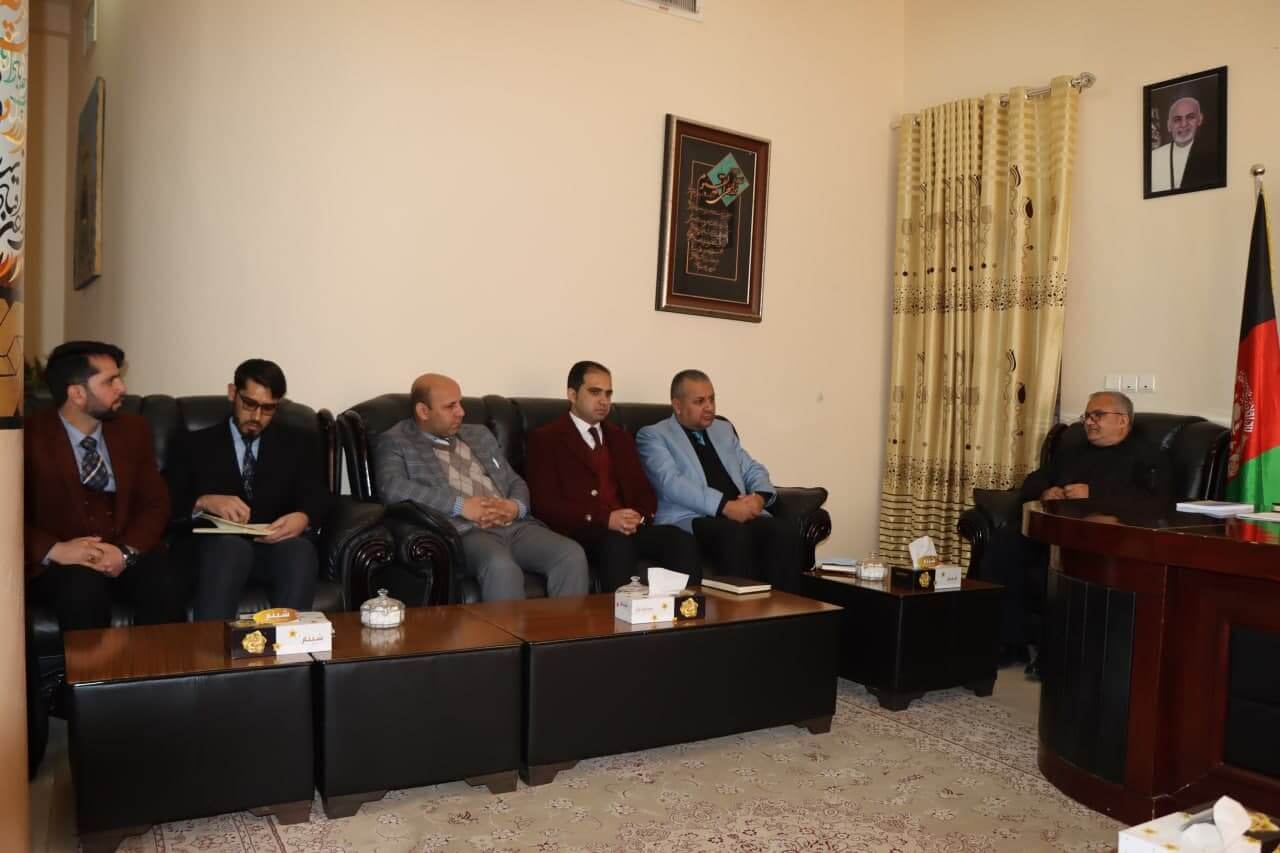 The Board Members of AELSO meet with the Chancellor of Herat University