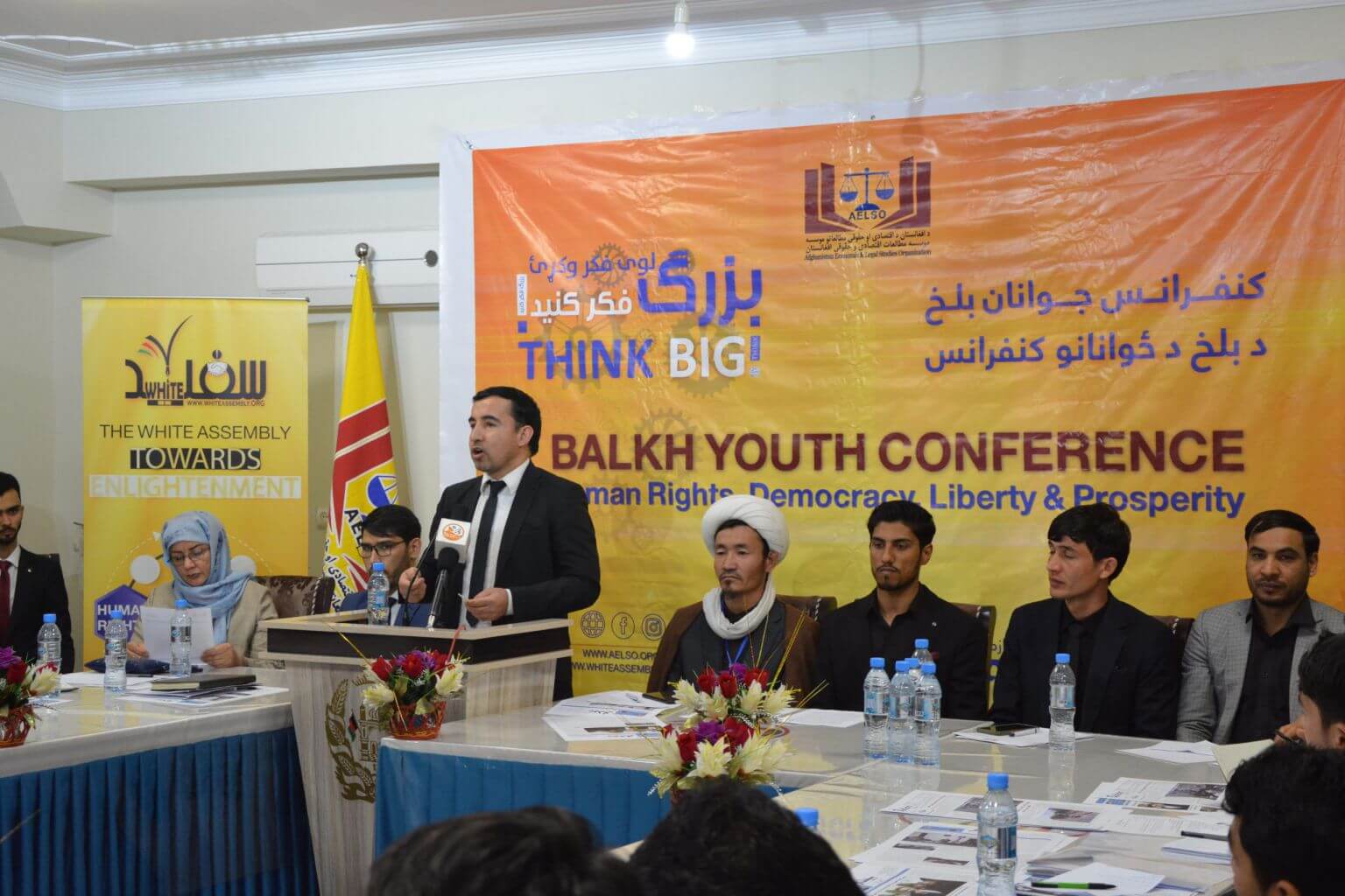 Mati-ur-Rahman Karimi, Information and Culture Directorate of Balkh Province while addressing the audience...