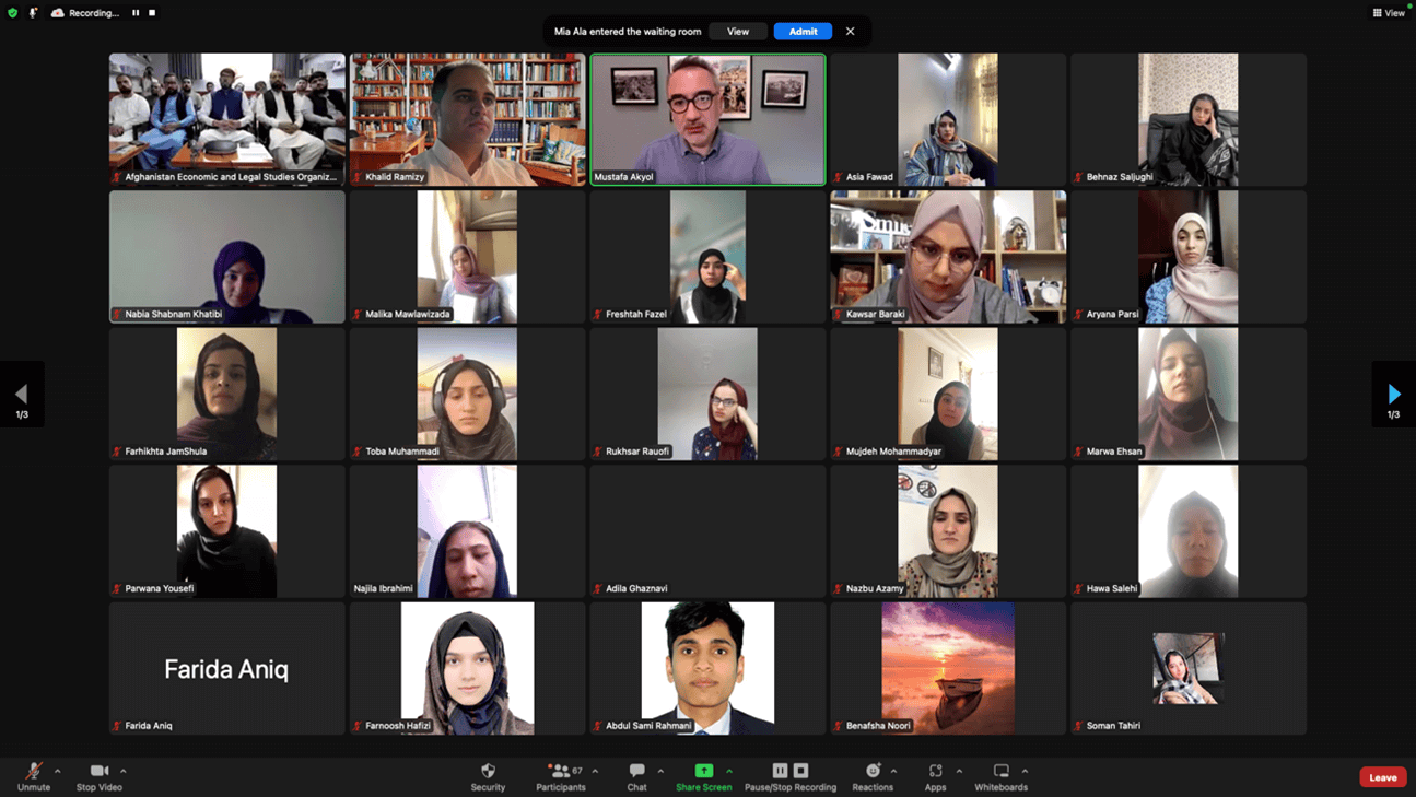 Online Participants of the Program from all over Afghanistan 